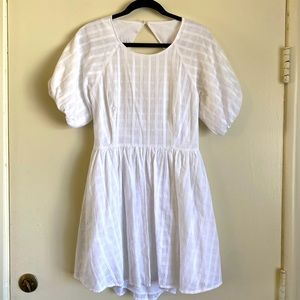 Showpo White Dress Puff Sleeves | Bride | Bridal Shower | Bachelorette | LWD